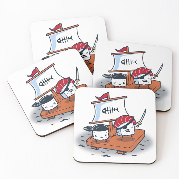 Item preview, Cute Kawaii Sushi Pirates for Kids and Sushi Lovers designed and sold by tashiamarion.