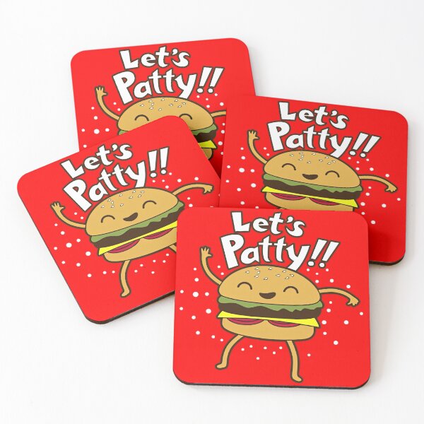 Item preview, Let's Patty! Kawaii Burger Partying Cartoon for Burger Lovers designed and sold by tashiamarion.