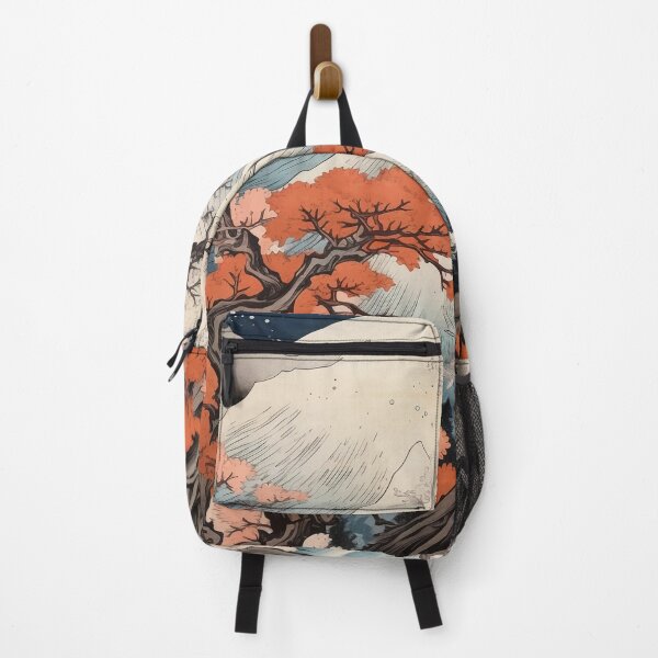 Item preview, Okiyo-e Vintage Retro Japanese Forest Mountain Storm Wood Block Art designed and sold by BrandonArtWorld.