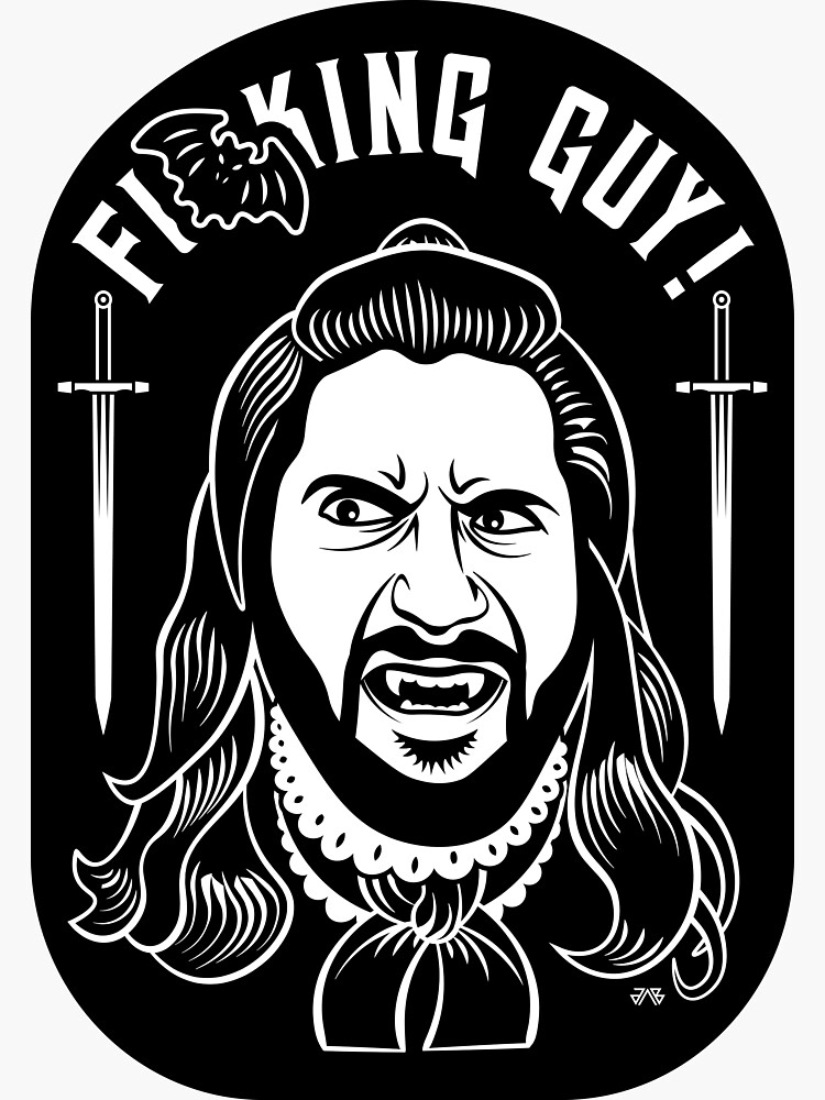 Aperçu 3 sur 3. Sticker avec l'œuvre WWDITS - Nandor - Putain de type ! créée et vendue par Burgahz.