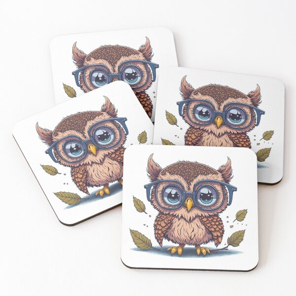 Item preview, owl with glasses designed and sold by BaliamShop.
