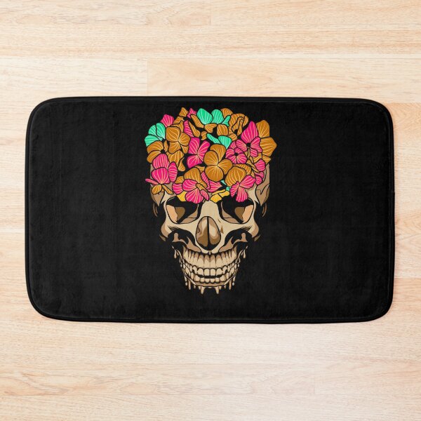 Item preview, Skull head flowers illustration  designed and sold by nickardi.