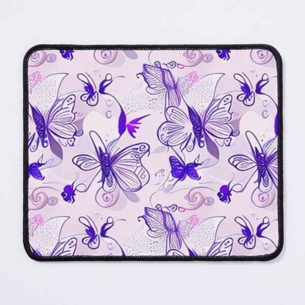 Item preview, Abstract Purple Butterflies on White Pattern designed and sold by calibrit.