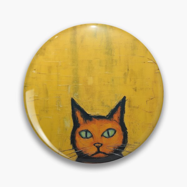 Item preview, Orange Cat on Yellow Background designed and sold by YoPedro.