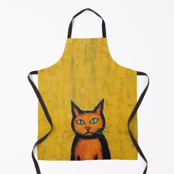 Item preview, Orange Cat on Yellow Background designed and sold by YoPedro.