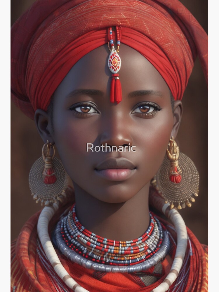 African Maasai female 7 Art Board Print for Sale by Rothnaric