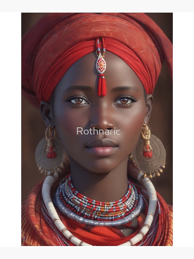 African Maasai female 1 Art Board Print for Sale by Rothnaric