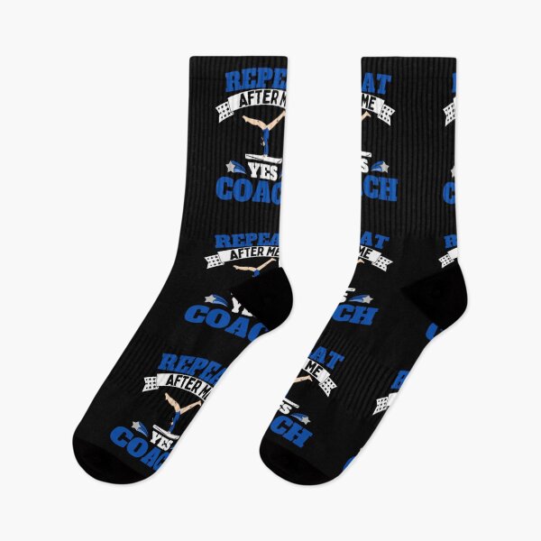 Item preview, Repeat After Me Yes Coach Gymnastics - Blue Black - Funny Sports designed and sold by GymWearDepot.