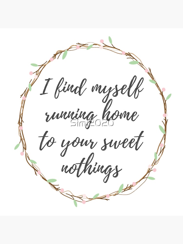 Sweet Nothing Lyrics - Taylor Swift Midnights Floral  Poster for