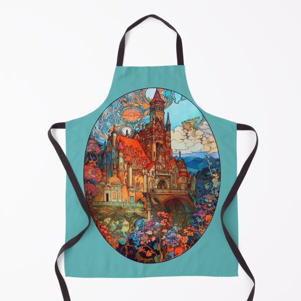 Item preview, Architectural Fantasy Art Nouveau Storybook Castle designed and sold by entwithanaxe.