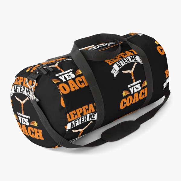 Item preview, Repeat After Me Yes Coach Gymnastics - Orange Black - Funny Sports designed and sold by GymWearDepot.