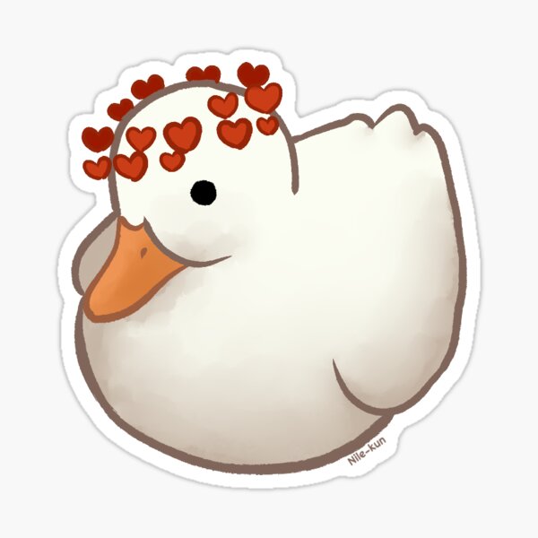 Heart duck Sticker