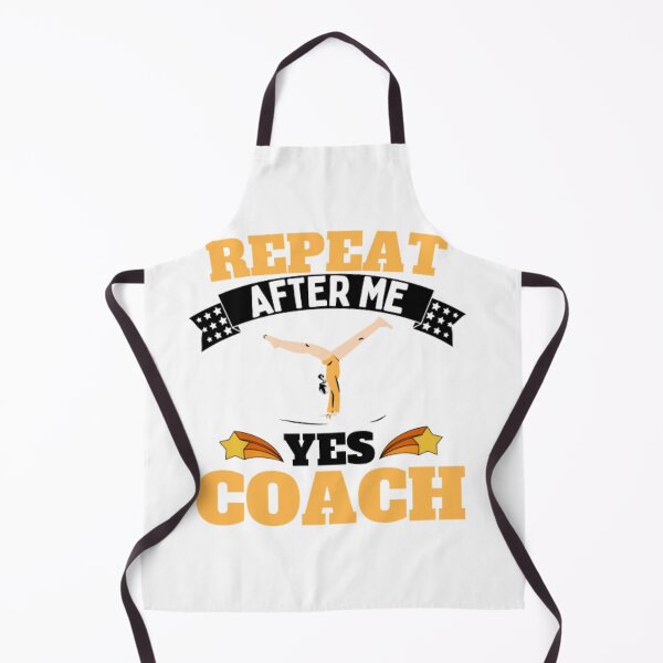 Item preview, Repeat After Me Yes Coach Gymnastics - Yellow White - Funny Sports designed and sold by GymWearDepot.