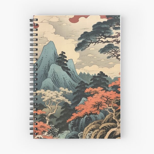 Item preview,   Okiyo-e Vintage Retro Japanese Forest Mountain Storm Wood Block Art designed and sold by BrandonArtWorld.