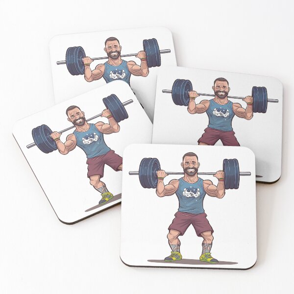 Item preview, Cartoon of a weight training dad designed and sold by Dan Edwards.