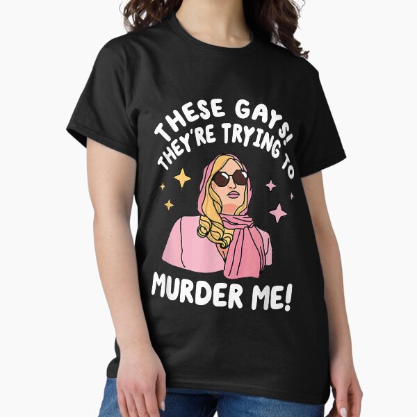 Item preview, Jennifer Coolidge Unisex Jersey Short Sleeve Tee, These Gays They're Trying to Murder Me Gay Pride Shirt, LGBTQ Gifts, Gay Gifts designed and sold by dejody.