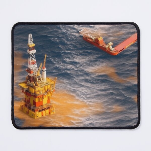 Item preview, Offshore Drilling Platform Oil Rig  designed and sold by ArtfulImprints.