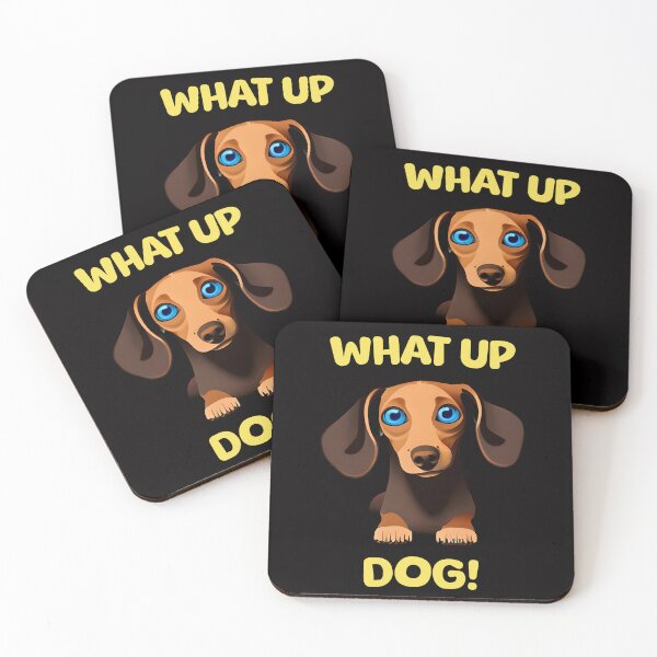 Item preview, What Up Dog Cute Funny Dachshund designed and sold by BeansHotTees.