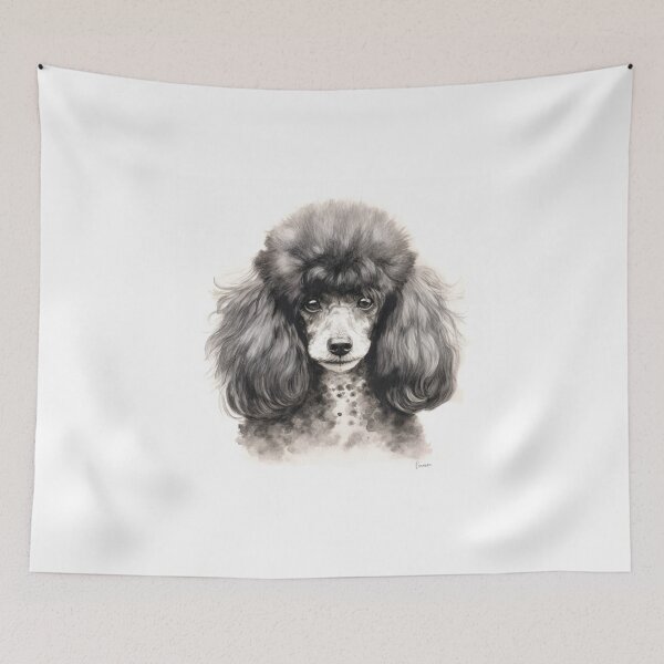 Item preview, Poodle drawn with Charcoal designed and sold by ethanhuang91.