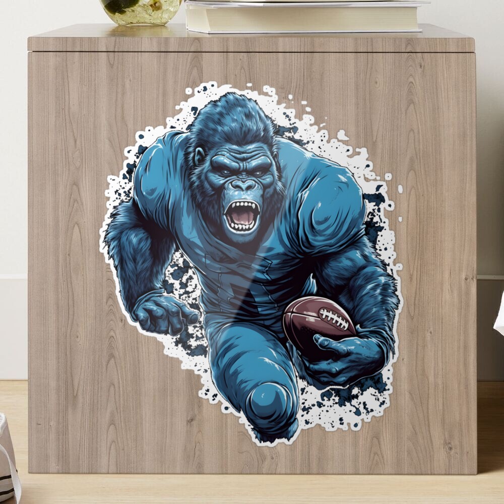 Gorilla Football, Active & Dynamic Art Sticker for Sale by InkedBeasts