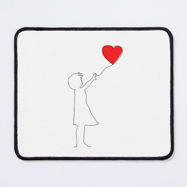 Item preview, The Little Girl With Bansky Balloon line art designed and sold by DigiHouse.