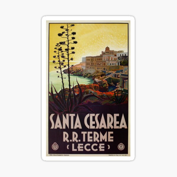 Item preview, Vintage Italian travel Santa Cesarea Terme Lecce designed and sold by aapshop.