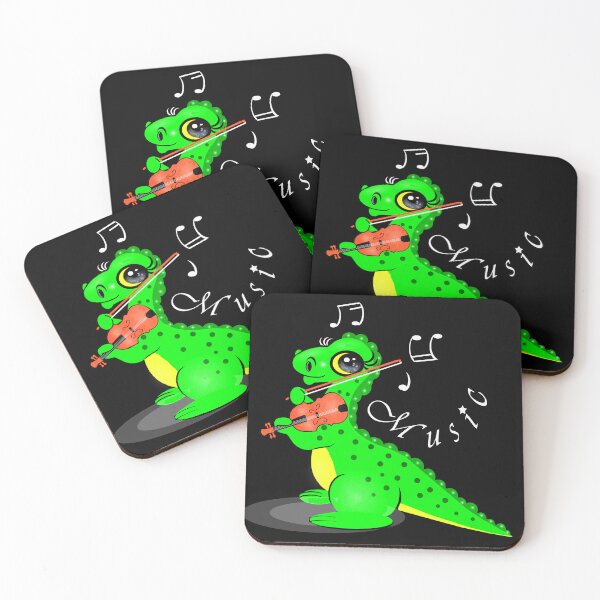 Item preview, Cute Dinosaur playing violin  designed and sold by Shirley cute art .