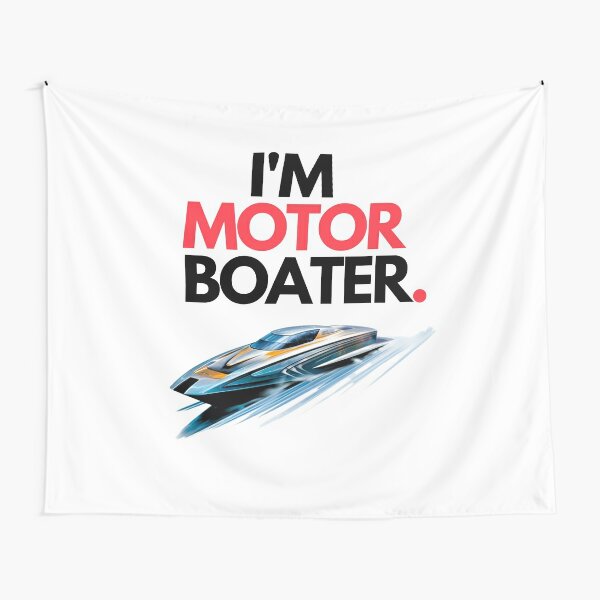 Vintage Speed Boat Tapestry Wall Art