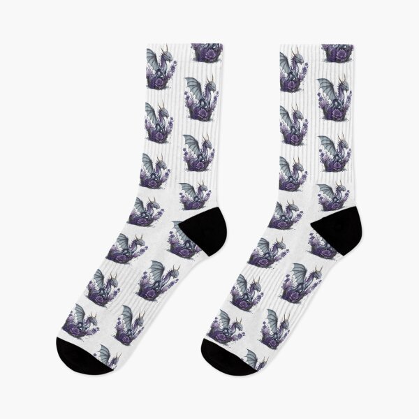 Item preview, white dragon between flowers designed and sold by BaliamShop.