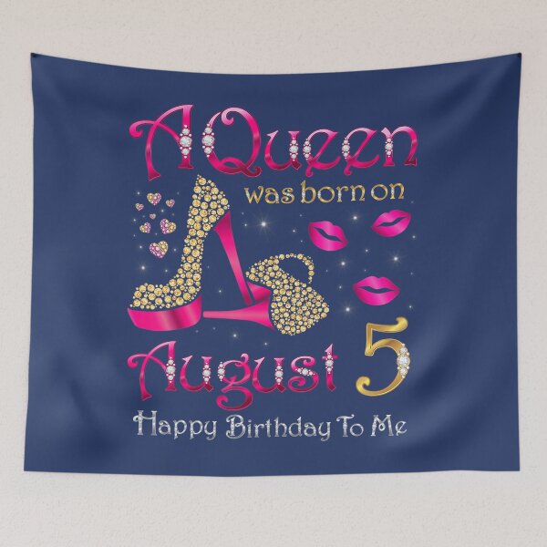 Item preview, A Queen Was Born On August 5 Happy Birthday To Me 	 	 designed and sold by dqvaouhbby5.