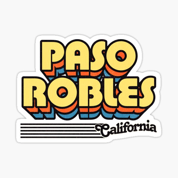 Vista previa del artículo con la obra «Paso Robles, California | Rayas retro», diseñado y vendido por retroready.