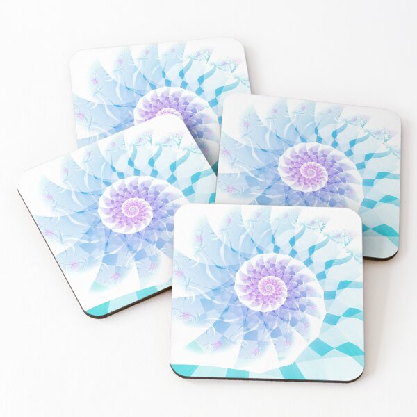 Item preview, Modern Fractal Spiral in Blue, Purple & Pink designed and sold by Kelly Dietrich Mandala & Fractal Art.