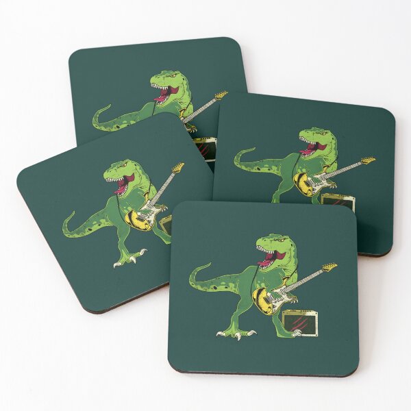 Item preview, T-Rex with Guitar Dinosaur Rock GItarrist Children    designed and sold by VerdieShanahan.