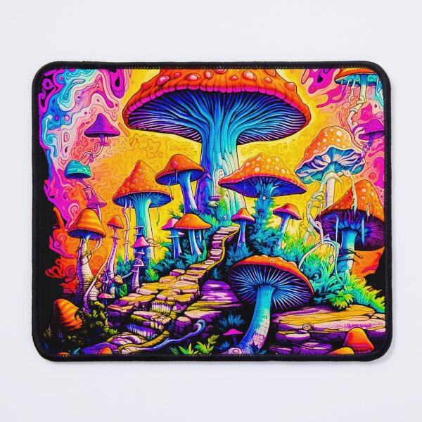 Item preview, Trippy Psychedelic Mushroom Forest designed and sold by OutOfTheBoxArt1.