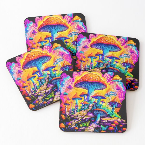 Item preview, Trippy Psychedelic Mushroom Forest designed and sold by OutOfTheBoxArt1.