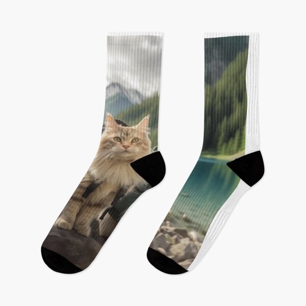 Item preview, Two American Longhair Cats Are Mountaineering designed and sold by BDMeow.