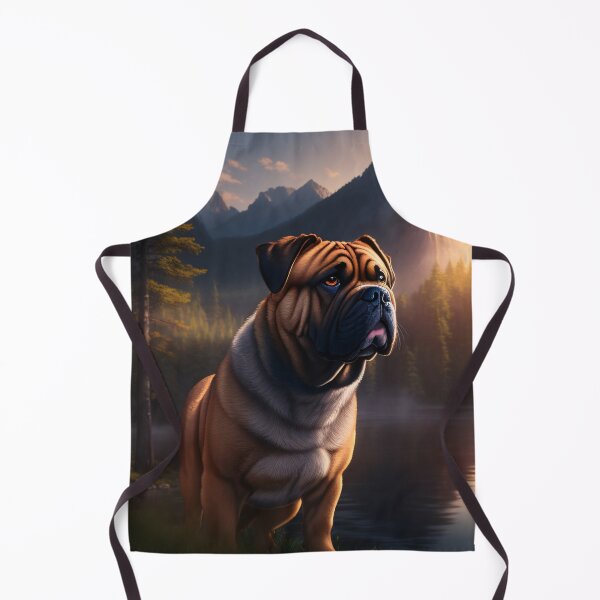 Item preview, Bullmastiff Dog in Fantasy World designed and sold by SereneMuses.