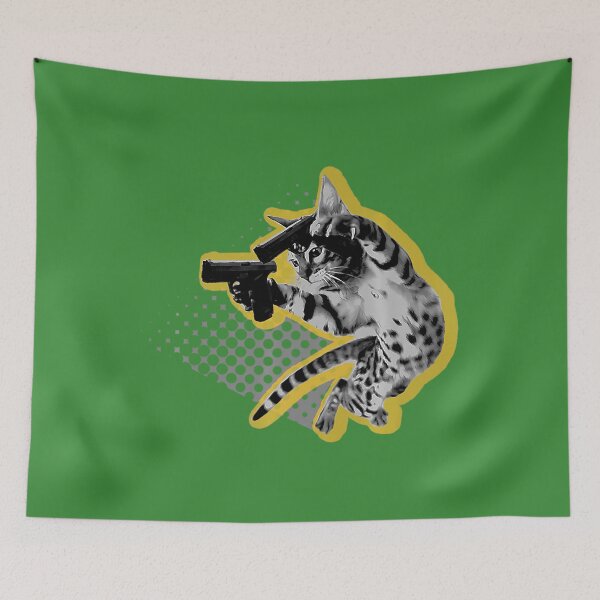 Item preview, Bad Gun Kitty Cat Funny 	 Cute Cat Lover 		 designed and sold by okrpnbkxwrb39.