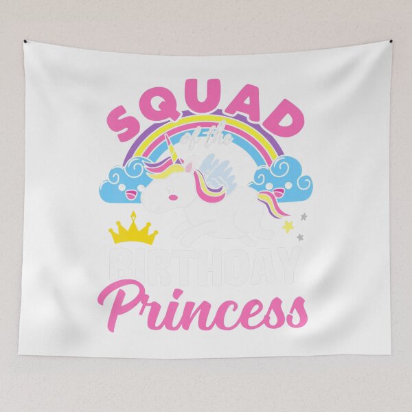 Item preview, Squad Of Birthday Princess Rainbow Unicorn 	 Birthday 	 	 designed and sold by ksyndiciixw19.