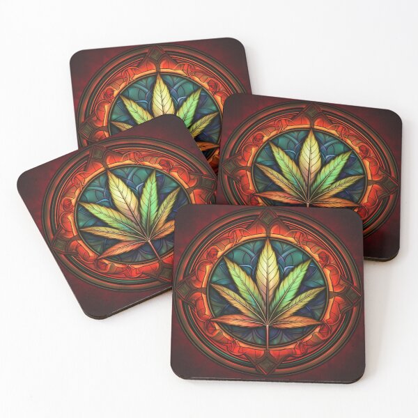 Item preview, Stained Glass Canna Leaf 01 designed and sold by Skippydamo.