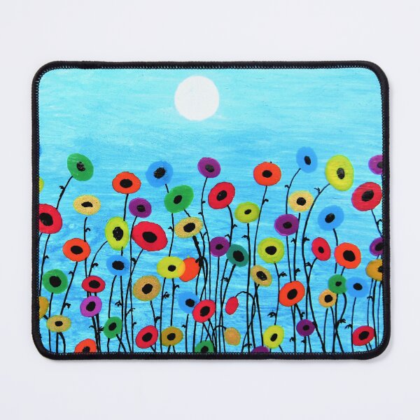 Item preview, Poppies: Abstract Rainbow Flowers Moon designed and sold by ClaudinesArt.