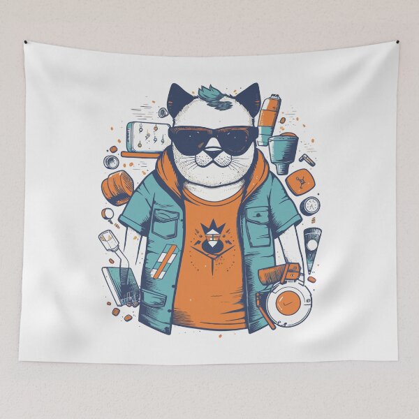 Item preview, Hipster Cat designed and sold by Amir Faysal.