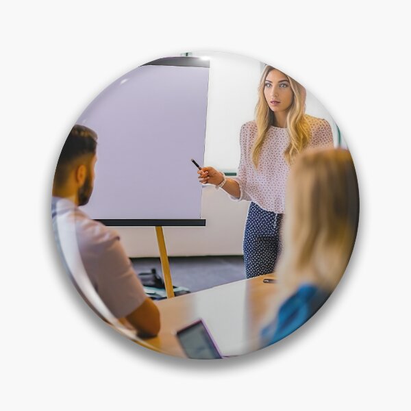 Item preview, Empowered Lady Leading a Persuasive Presentation designed and sold by TheBrainArt.