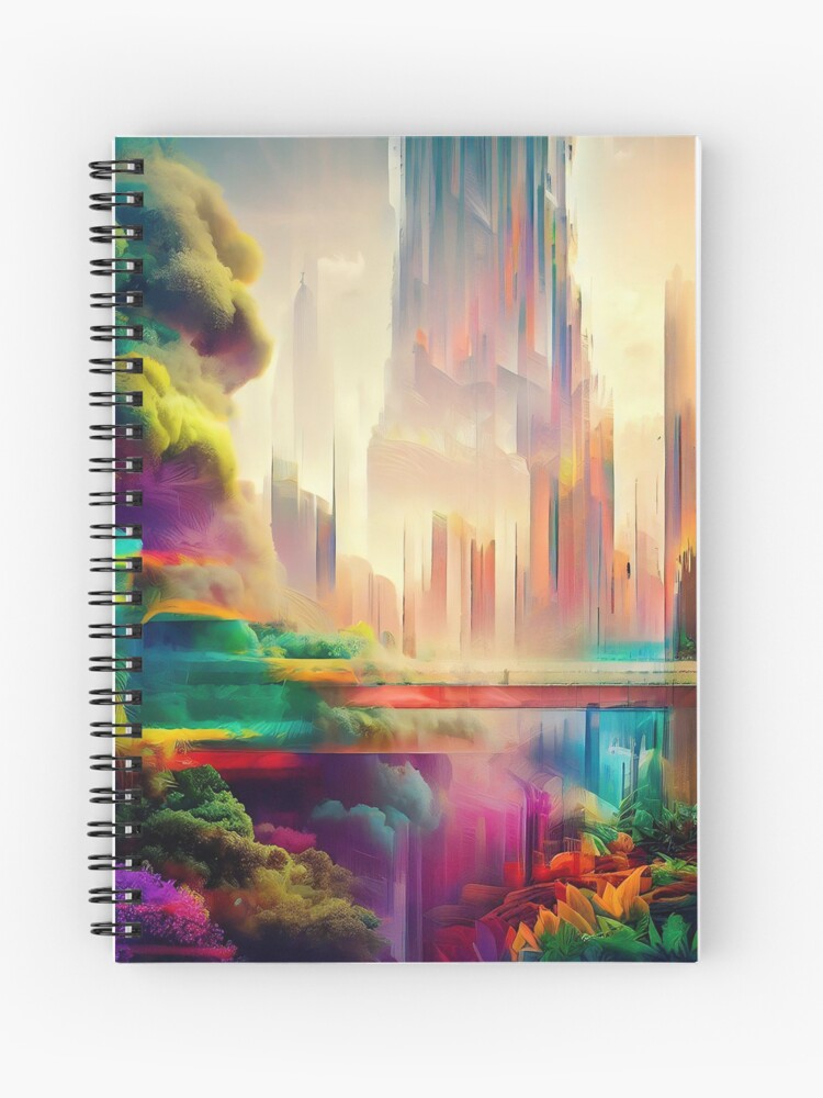 Thumbnail 1 of 3, Spiral Notebook, Green City designed and sold by cokemann.