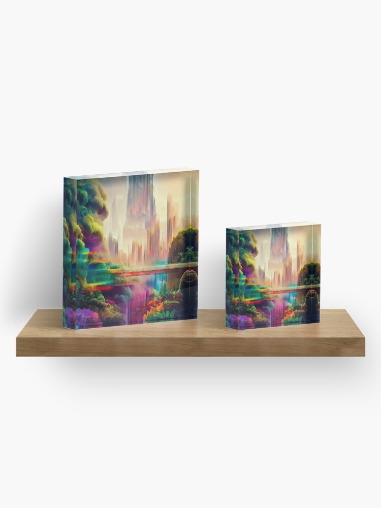 Thumbnail 4 of 5, Acrylic Block, Green City designed and sold by cokemann.
