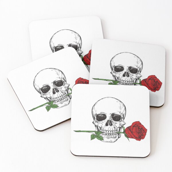 Item preview, Skull With Rose In Mouth designed and sold by FamousTee.