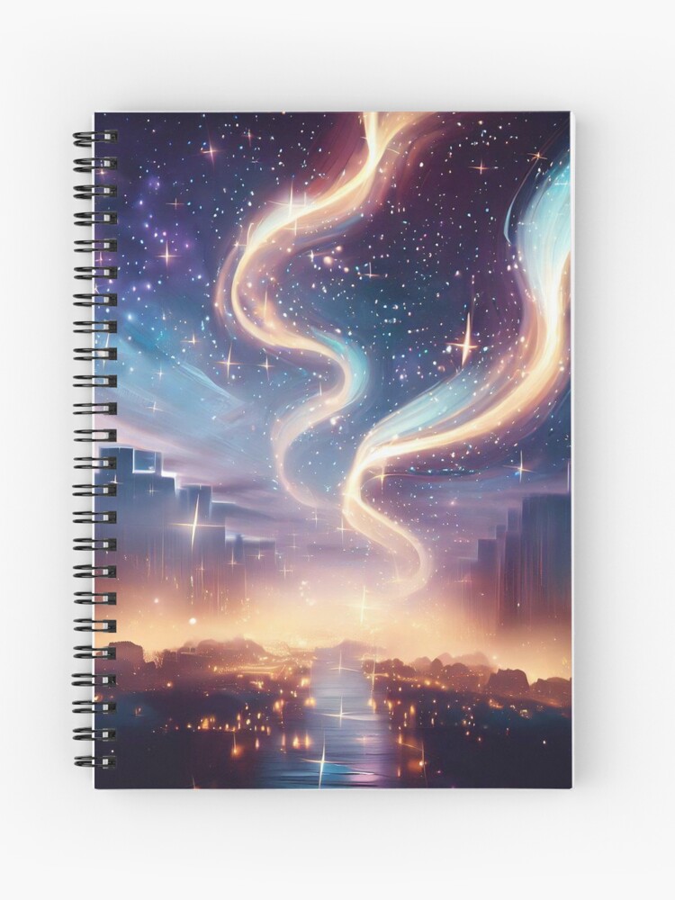 Thumbnail 1 of 3, Spiral Notebook, Luminous Metropolis: A Tale of the City of Lights designed and sold by Tonny Frøyen.