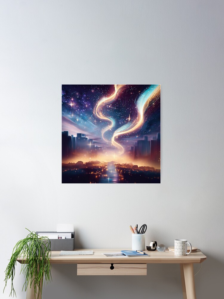 Thumbnail 1 of 3, Poster, Luminous Metropolis: A Tale of the City of Lights designed and sold by cokemann.