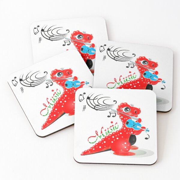 Item preview, Cute Dinosaur playing violin  designed and sold by Shirley cute art .