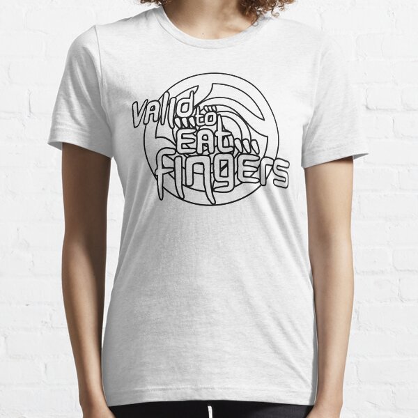 Valid To Eat Fingers - Black Outline Essential T-Shirt